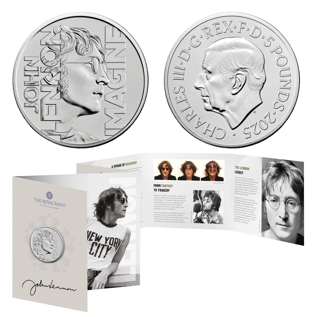 A*e様 John Lennon 2023 UK Silver Proof Co 2025 Official Royal Mint John Lennon Icon of Peace £5 Brilliant