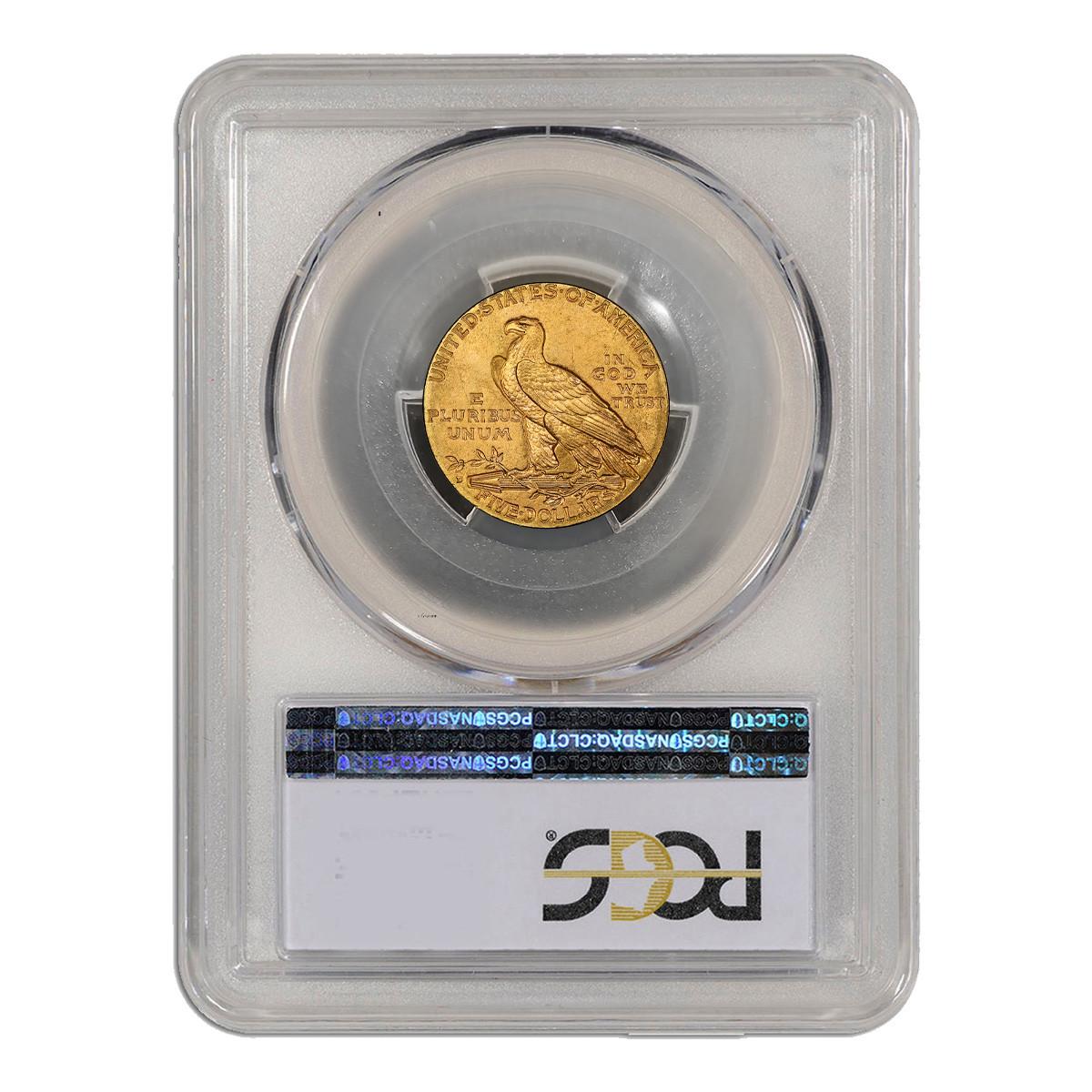 1909-D $5 Gold Indian PCGS MS63