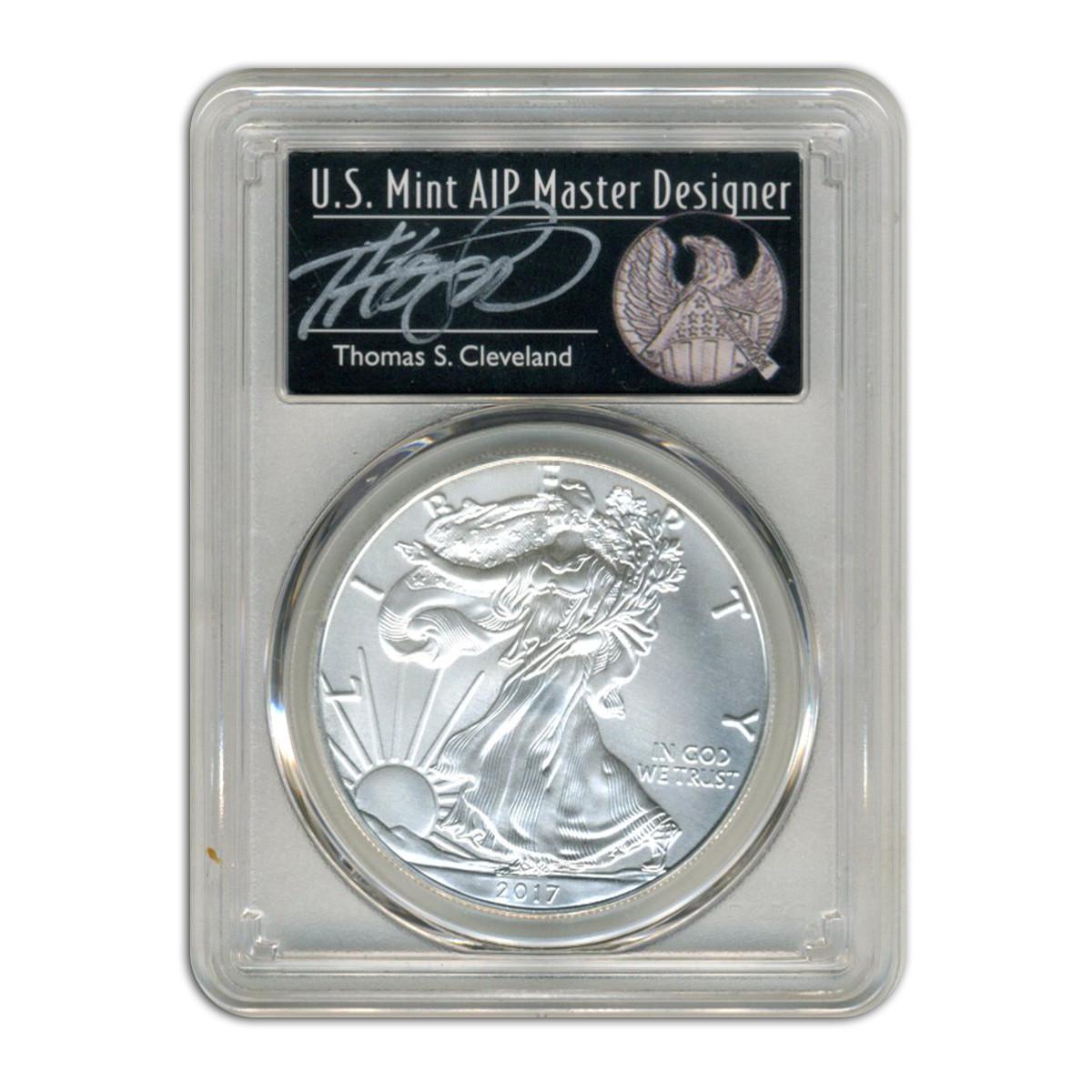 2017 (P) Silver Eagle PCGS MS70 FDI - Cleveland