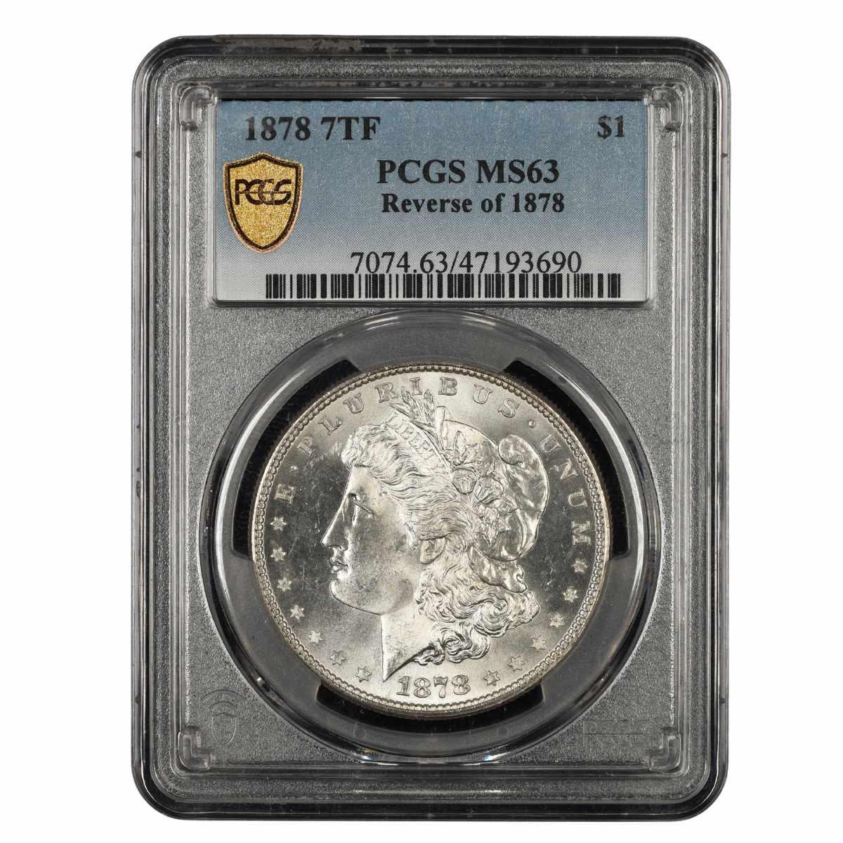 DOPPELGANGER - みる 1878 Morgan Silver Dollar 7 Tail Feathers Reverse of '78