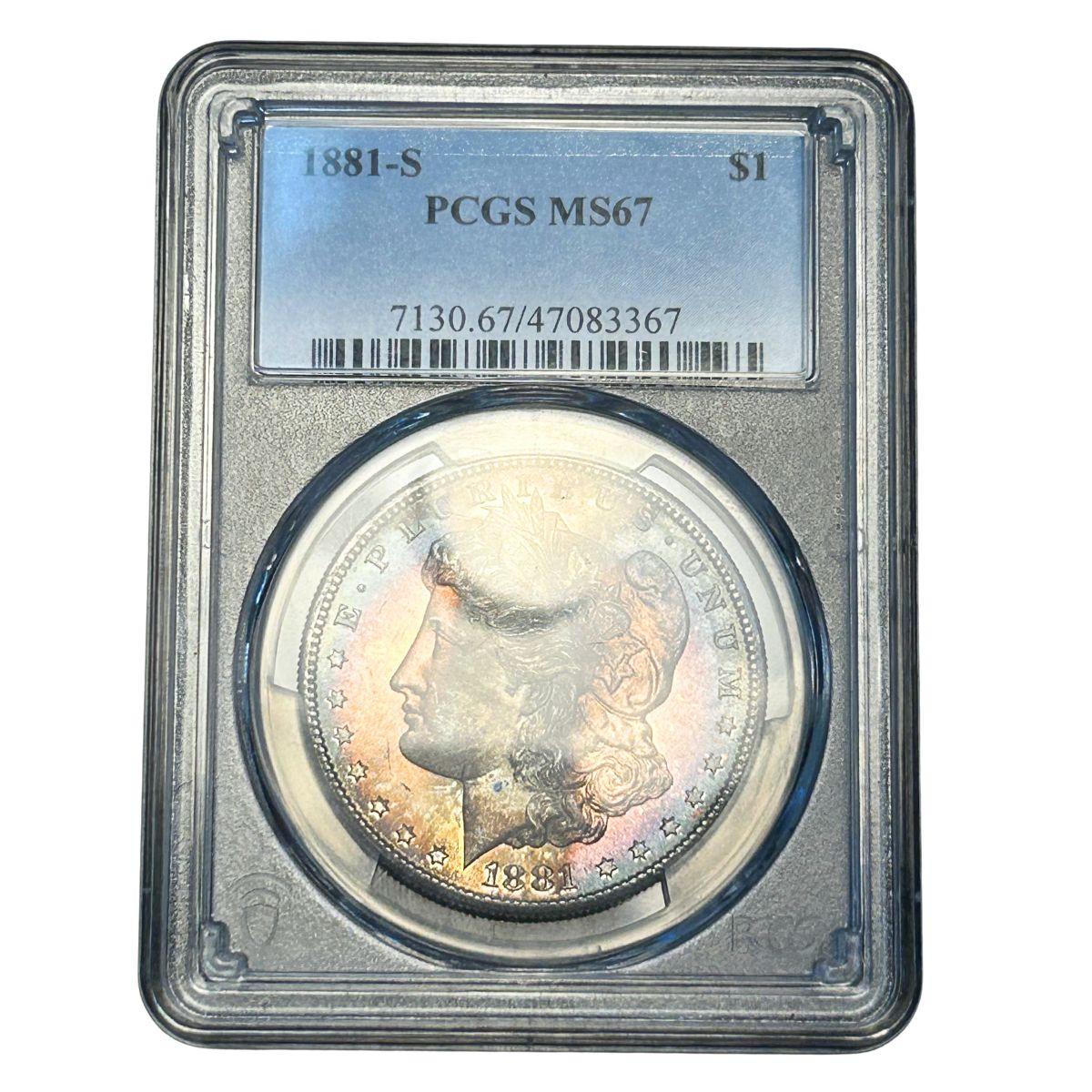 2022年 カザフスタン 鹿  PCGS MS67 鑑定1枚のみ モルガン 🎍 ドル PCGS 【モザイク】 MS67+ CAC