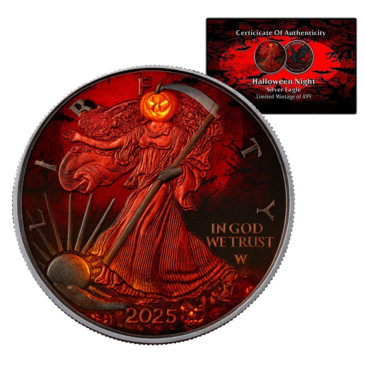 2025 1 oz Silver Eagle - Halloween - Limited Edition 1 of