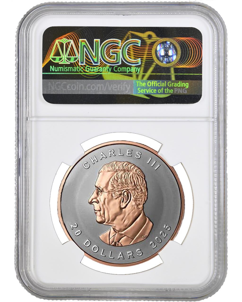 2025 1 oz Silver Maple Leaf Ultra High Relief Pulsating Forest
