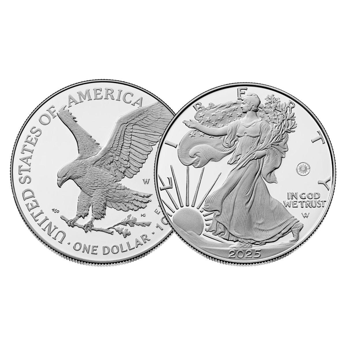 2025 Laser Engraved American Eagle - 1 oz Silver Proof Coin in OGP