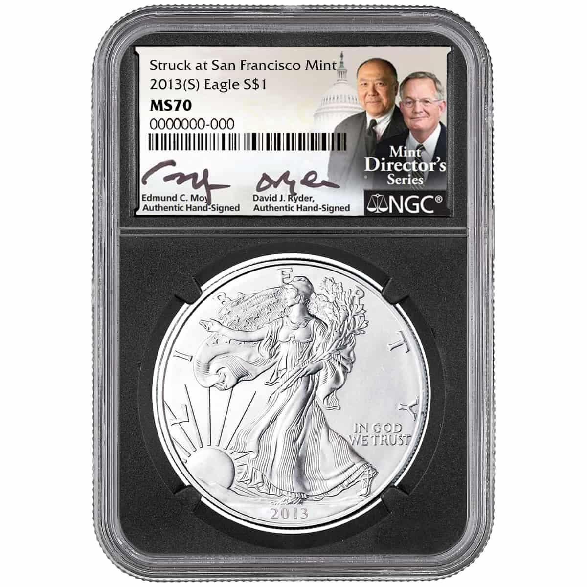 2013 (S) American Silver Eagle NGC MS70 Mint Director's Series