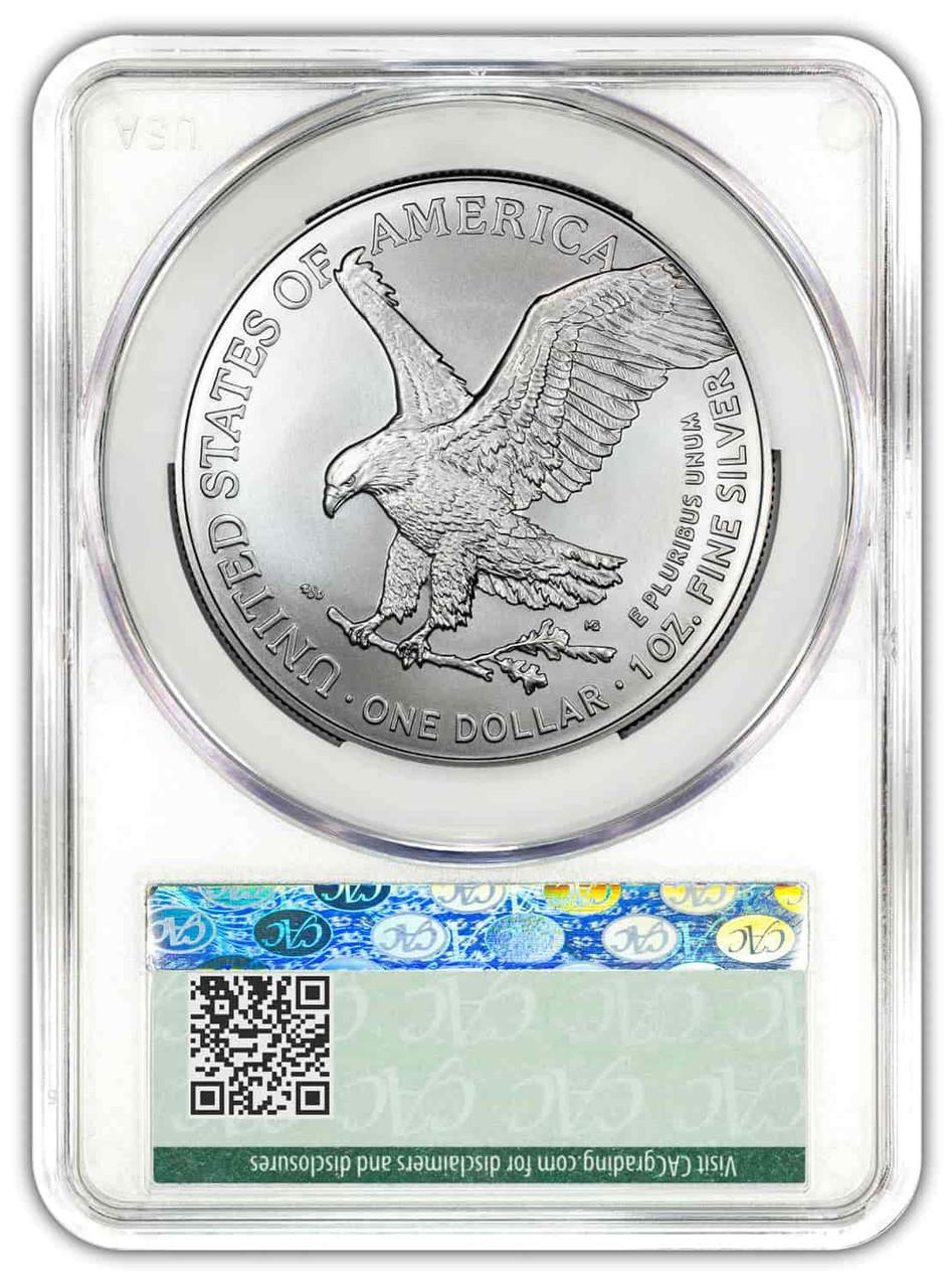 2026 $1 American Silver Eagle CAC MS70 First Delivery Magnum Opus