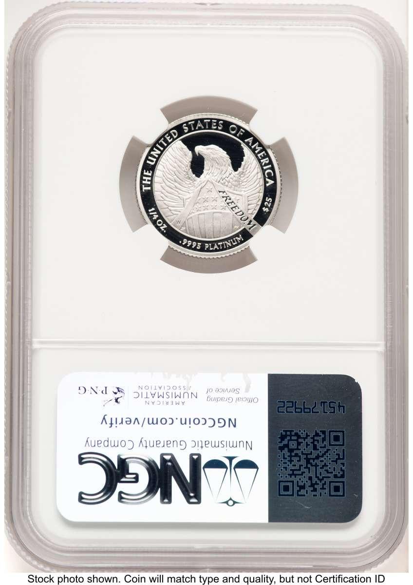 2007-W $25 Proof 1/4 oz Platinum Eagle Coin NGC PF70 UCAM - Statue