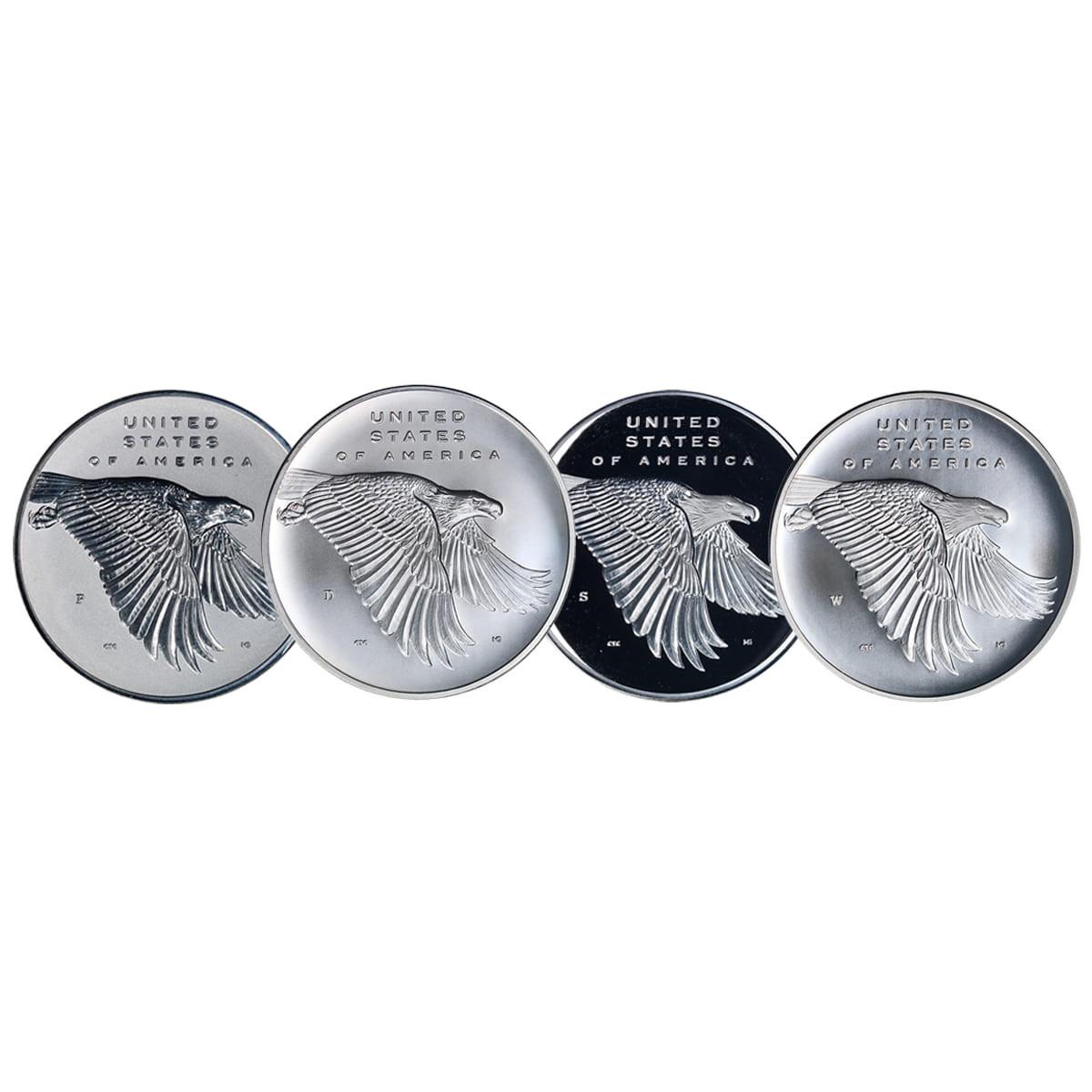 2017 4 oz American Liberty 225th Anniversary Silver Four-Medal Set OGP