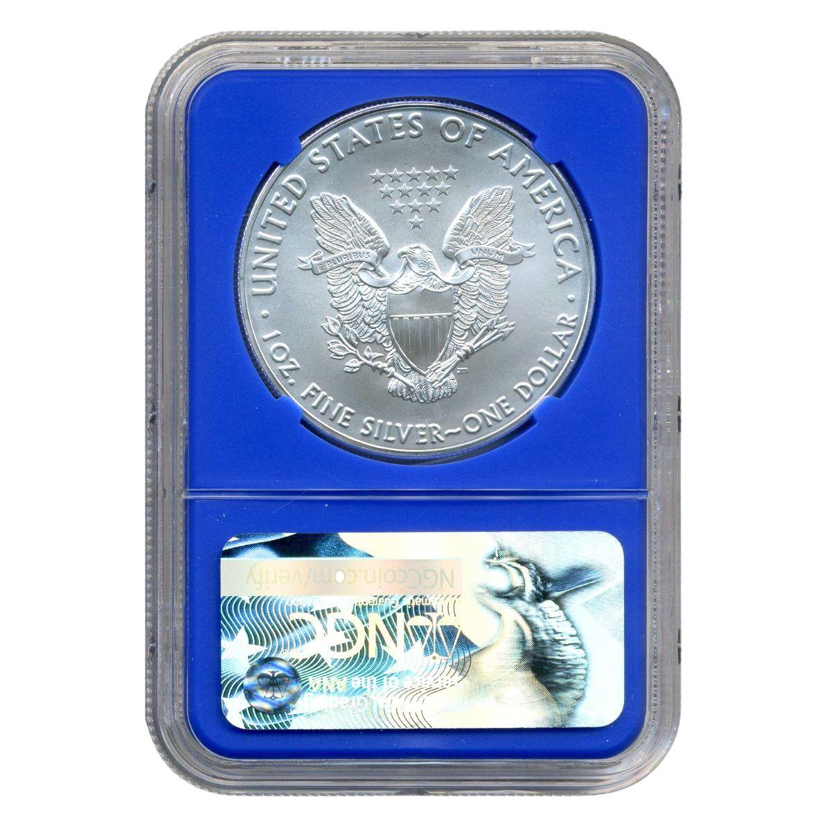 2017 (P) Silver Eagle NGC MS70 Liberty Bell Label - The Secret Release