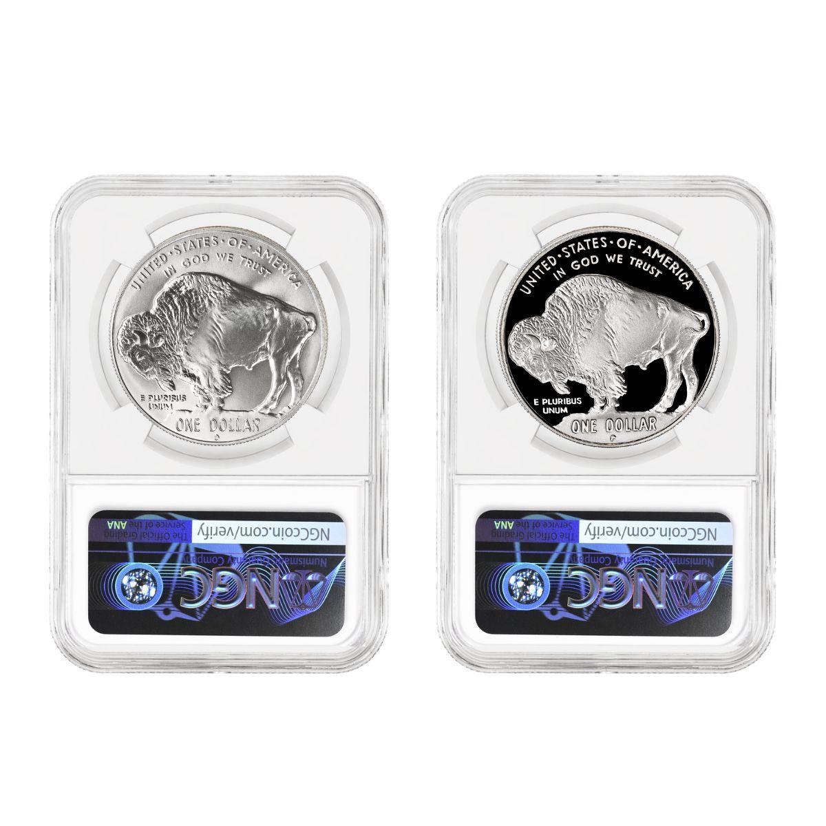 2001 P/D Silver Buffalo NGC MS/PF 69 - The Only Silver Buffaloes