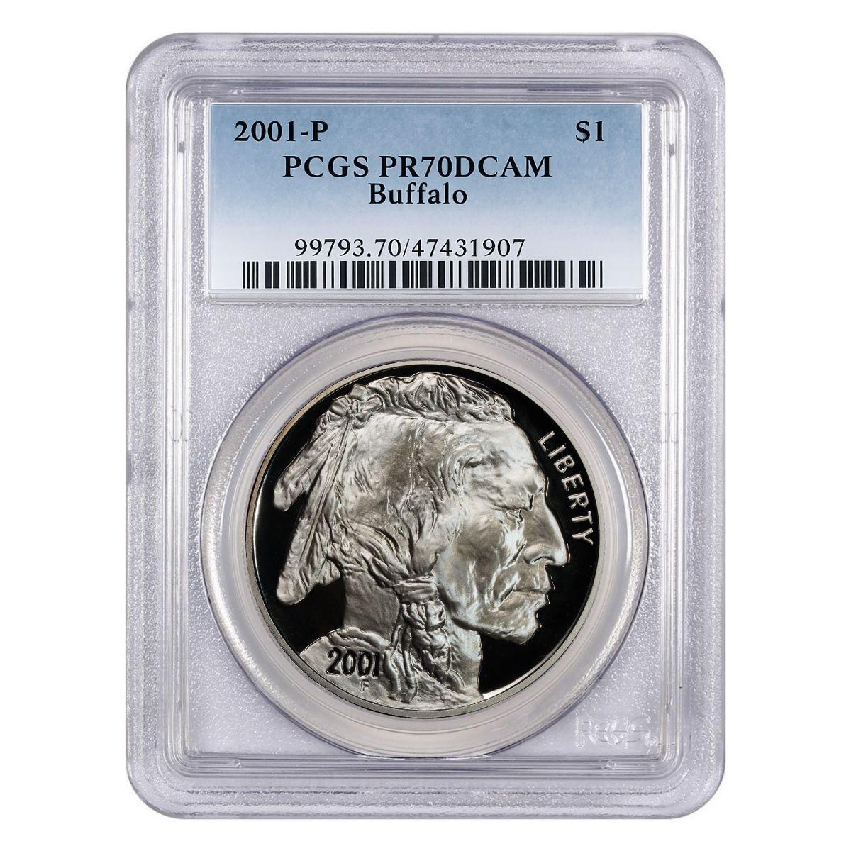 2001-P Silver Buffalo PCGS PR70 DCAM 