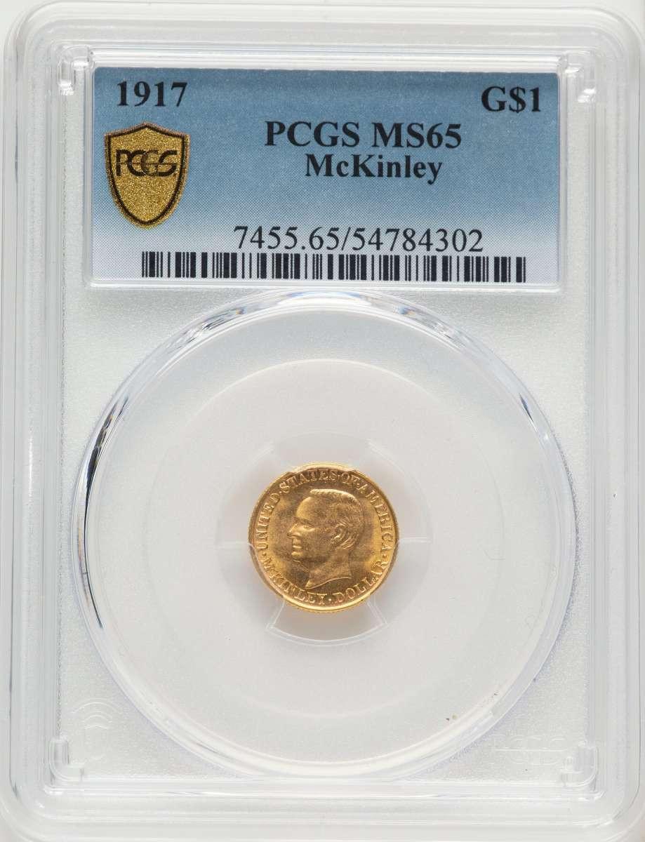 1917 G$1 Commemorative Gold Coin PCGS MS65   McKinley Gold Dollar - HAT787606030
