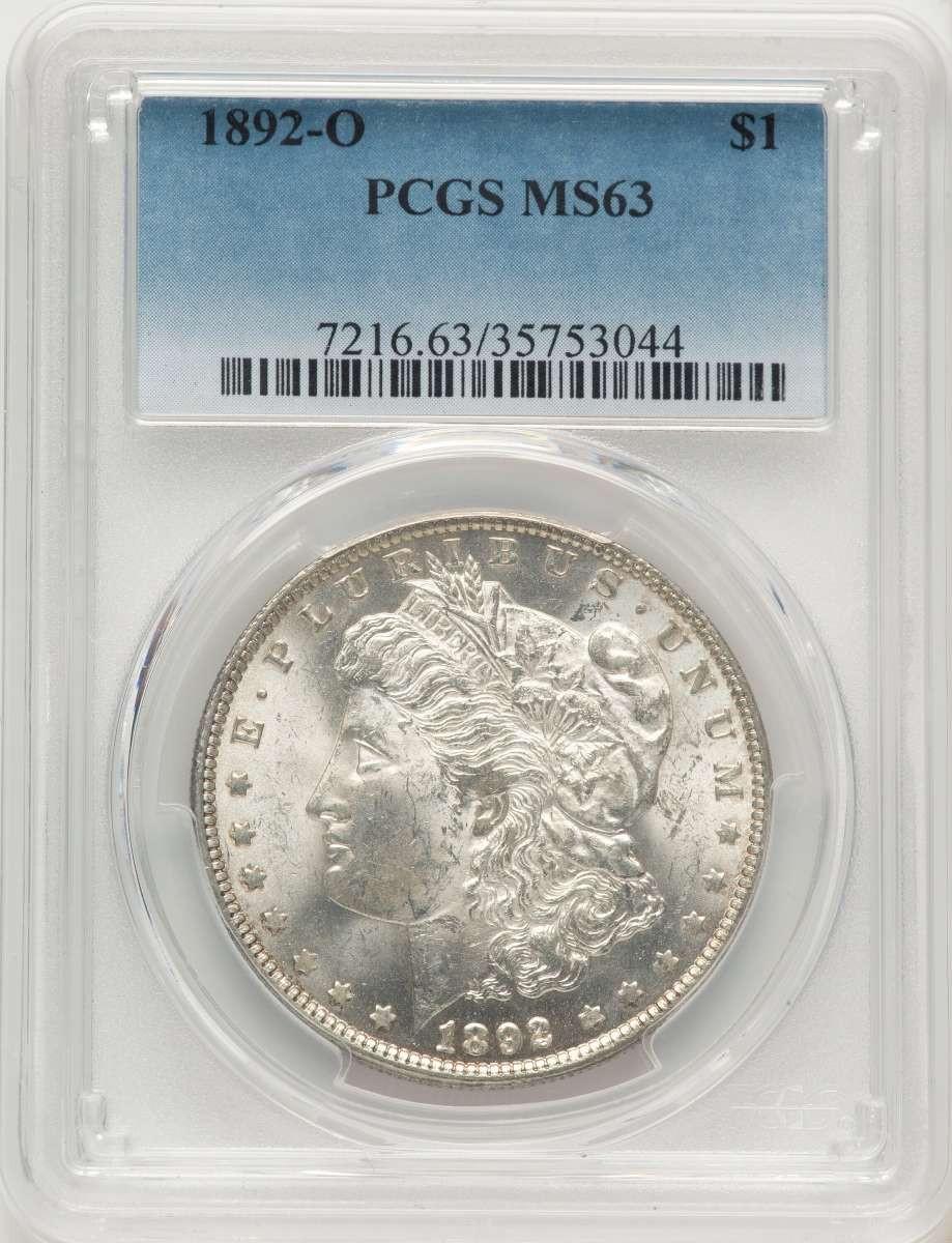 1892-O S$1 Morgan Silver Dollar Coin PCGS MS63 - HAT788842005