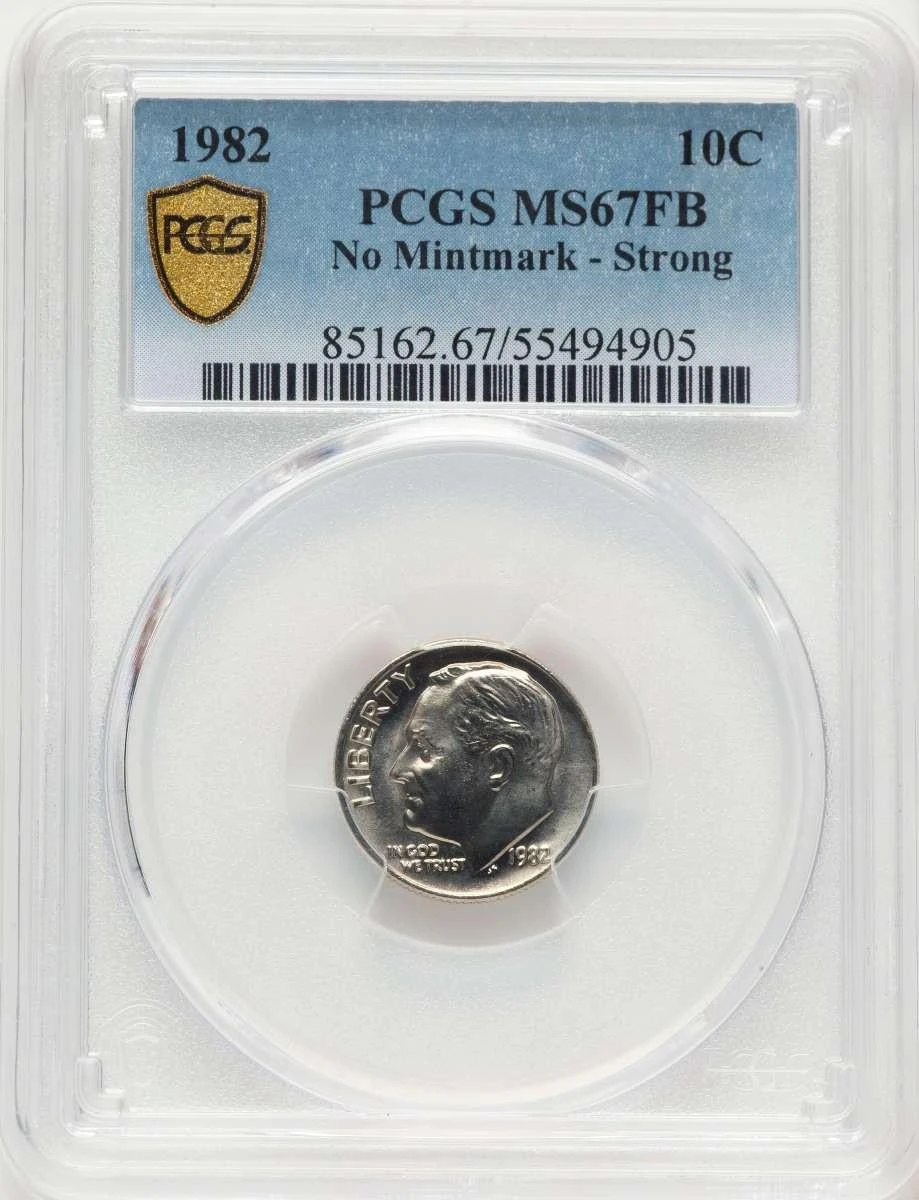 1982 10C Roosevelt Dime Coin PCGS MS67   No P - HAT508242004