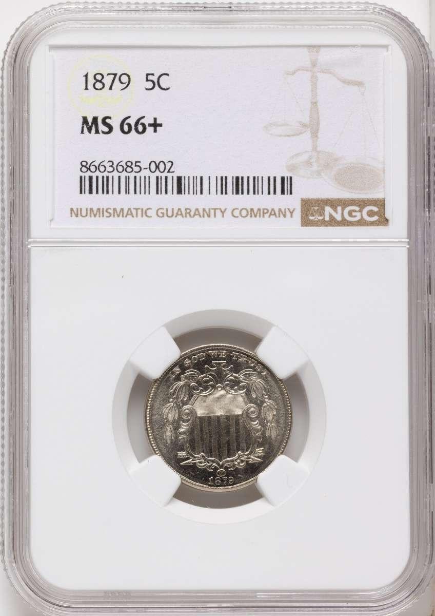 1879 5C Shield Nickel Coin NGC MS66  + - HAT787213001
