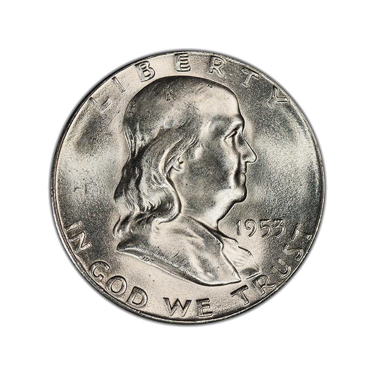 1953-S Franklin Half Dollar Brilliant Uncirculated- BU - Bullion Shark