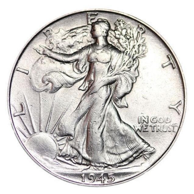 緊急値引　海に眠るダイヤモンド made in USA CHURCHILL 1921 S Liberty Walking Half Dollar G Good 90% Silver 50c SKU