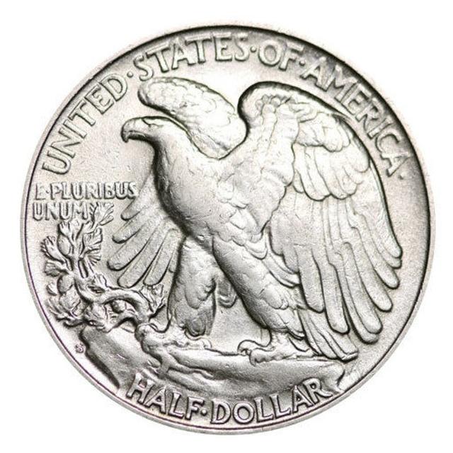 緊急値引　海に眠るダイヤモンド made in USA CHURCHILL 1945-S Walking Liberty Half Dollar Brilliant Uncirculated
