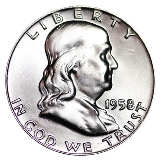 1958-D Franklin Half Dollar Brilliant Uncirculated - BU - Bullion