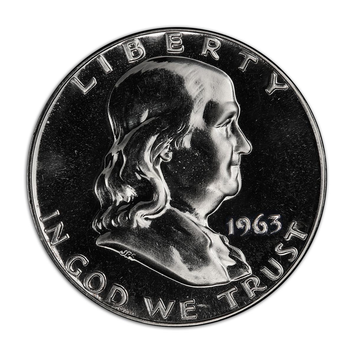 1954~1963 フランクリンハーフダラー銀貨 楽天市場】【当店グレード：C～D】 銀貨 フランクリン50セント