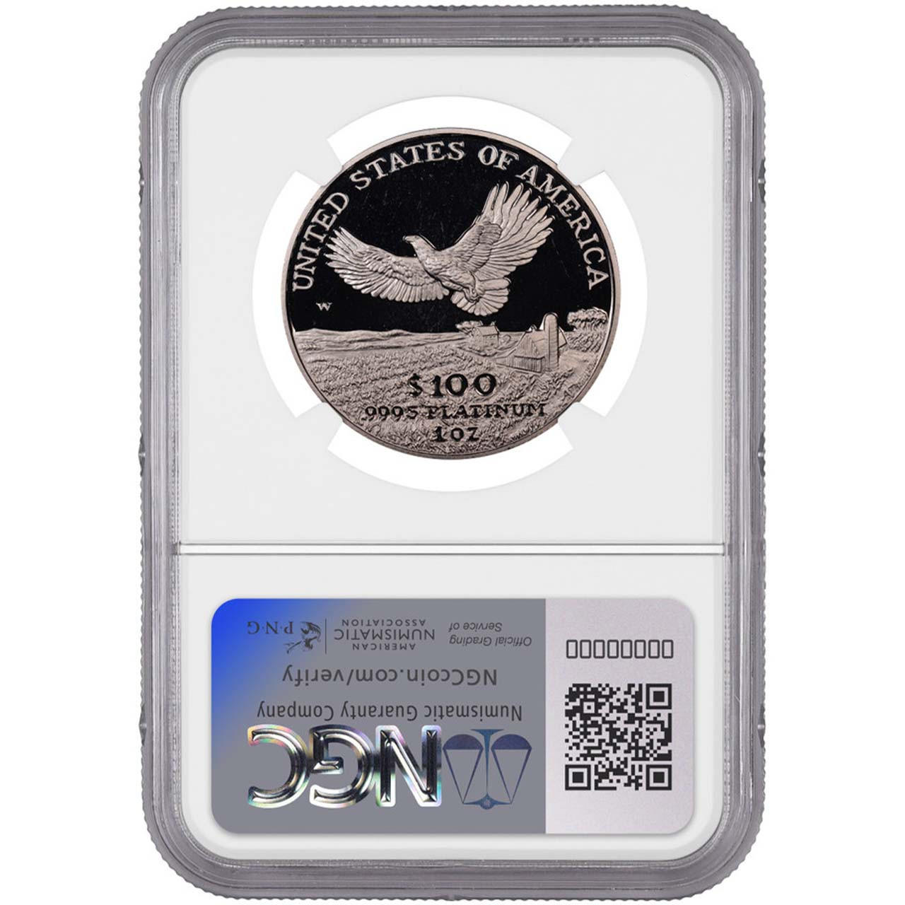 2000-W $100 Platinum Eagle NGC PF70 UCAM - Bullion Shark