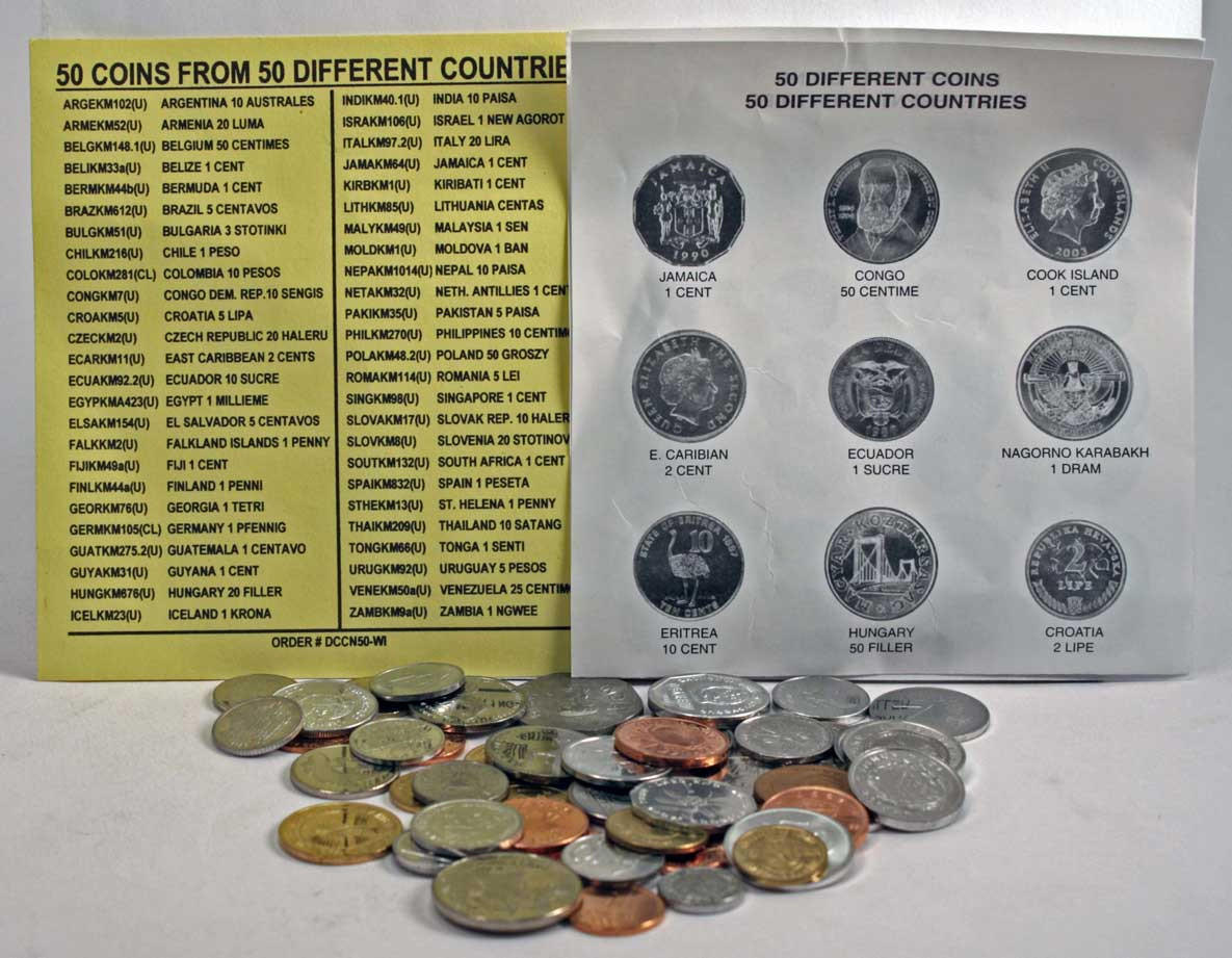 世界のコインまとめ売り　多国籍コイン 約50枚 Amazon.com: HOBBY OF KINGS 50 Different Coins from Many