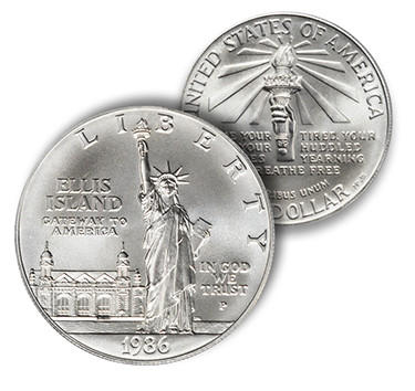 コレクション 1986 Liberty Silver Dollar Coin bullionshark-1986-statue-of-