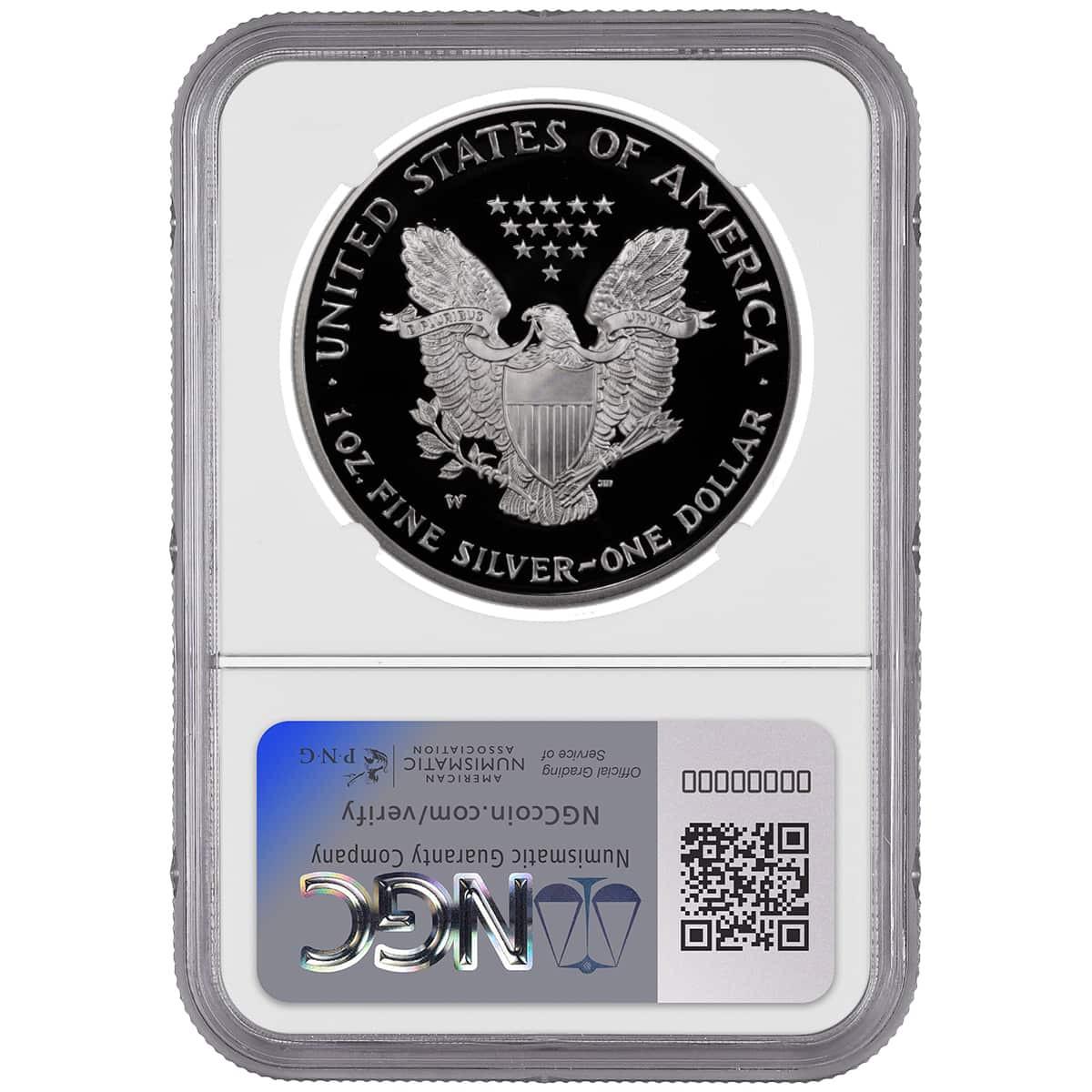 2004-W Silver Eagle NGC PF70 UCAM John Mercanti Signed