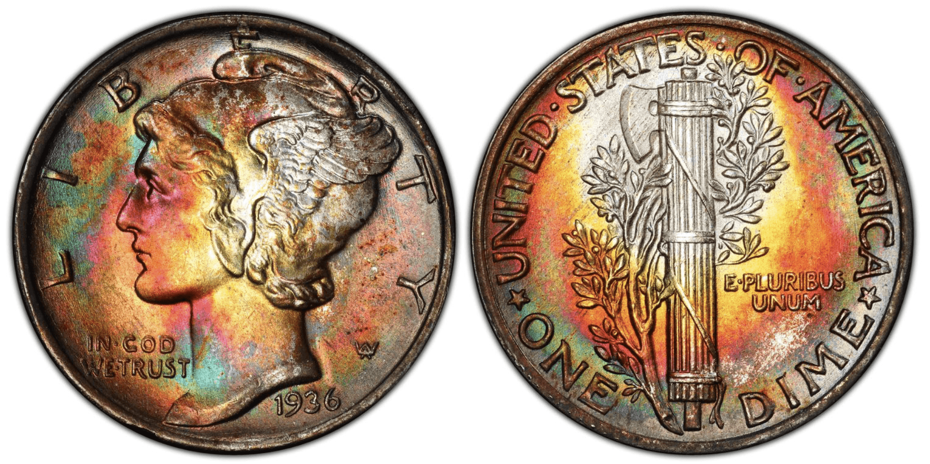 1936 Mercury Dime