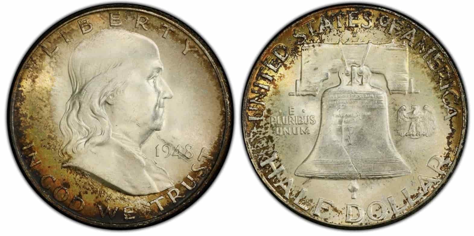an image of 1948 D Franklin Half Dollar coin