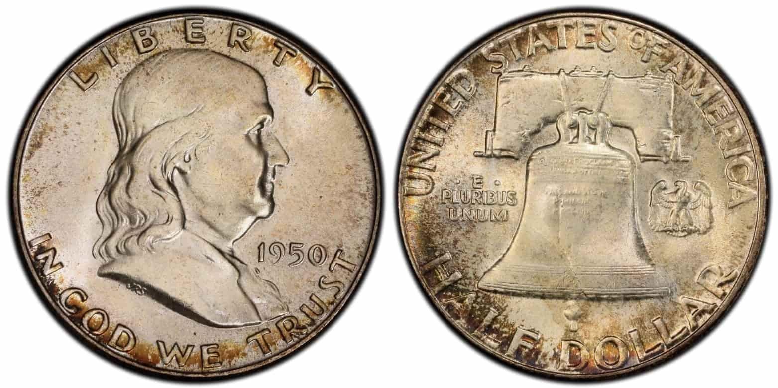 an image of 1950 Franklin Half Dollar coin