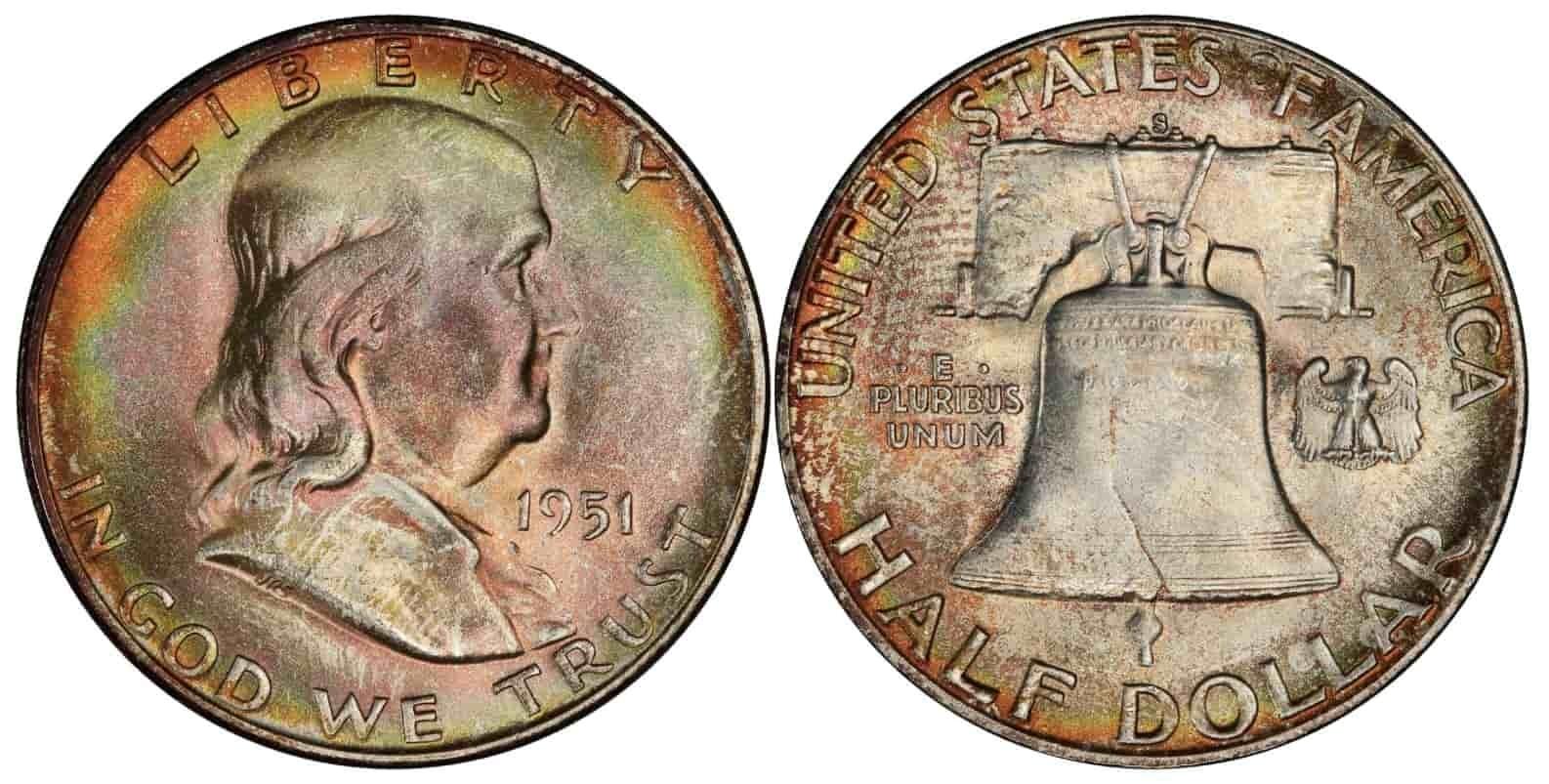 an image of 1951-S Franklin Half Dollar coin