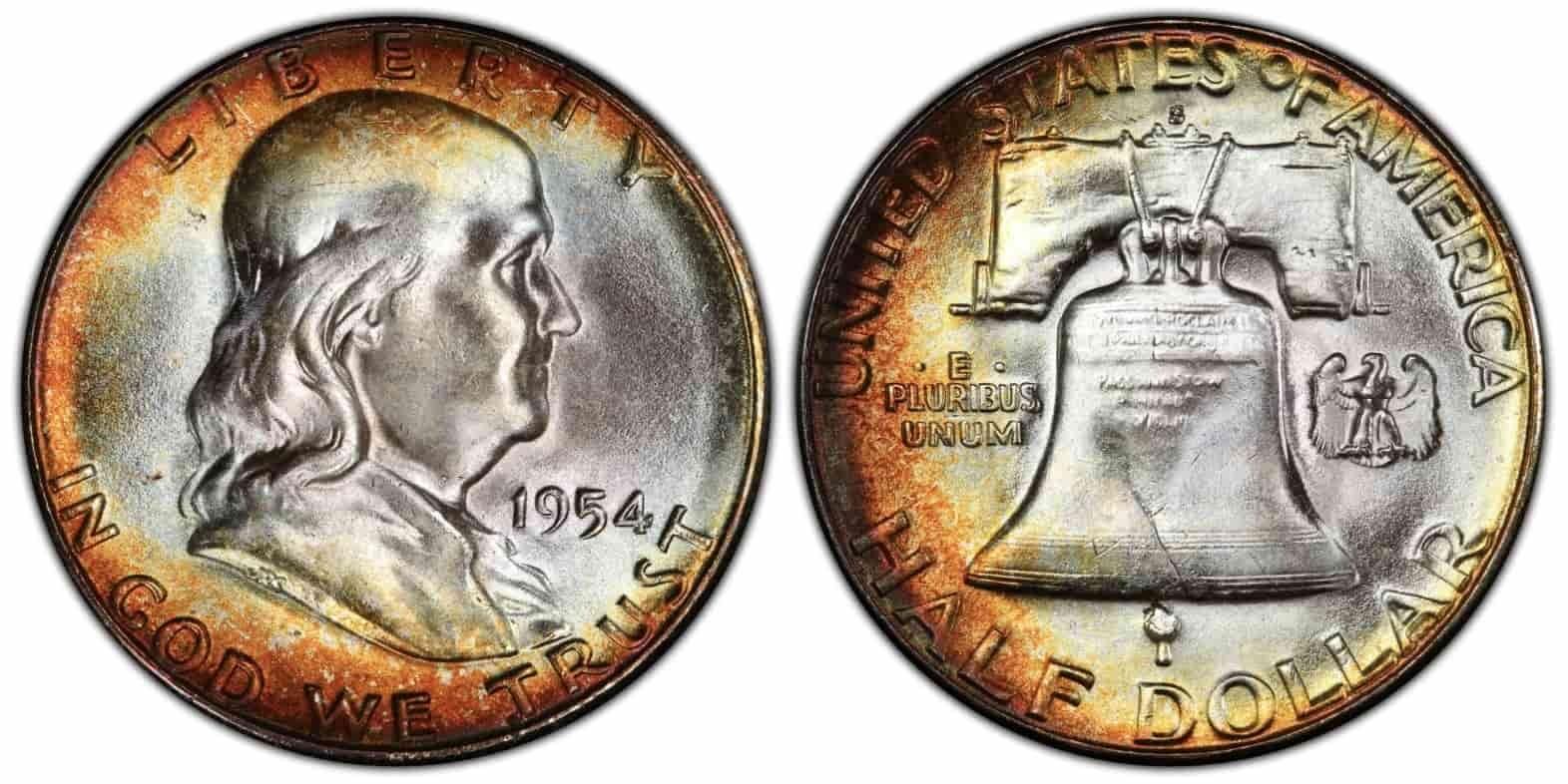 an image of 1954-S Franklin Half Dollar coin