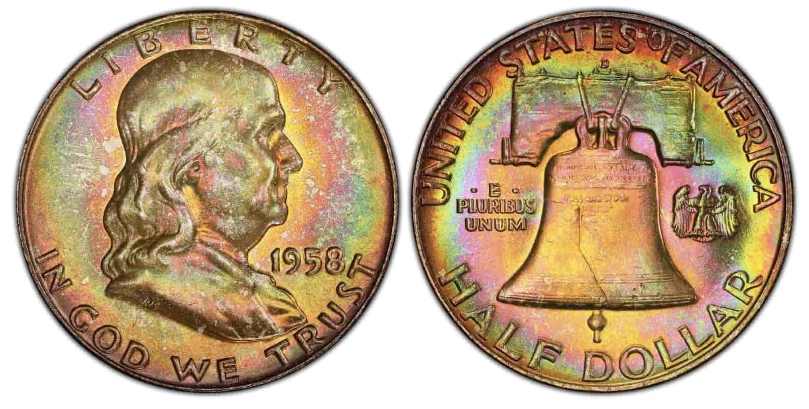 an image of 1958-D Franklin Half Dollar coin
