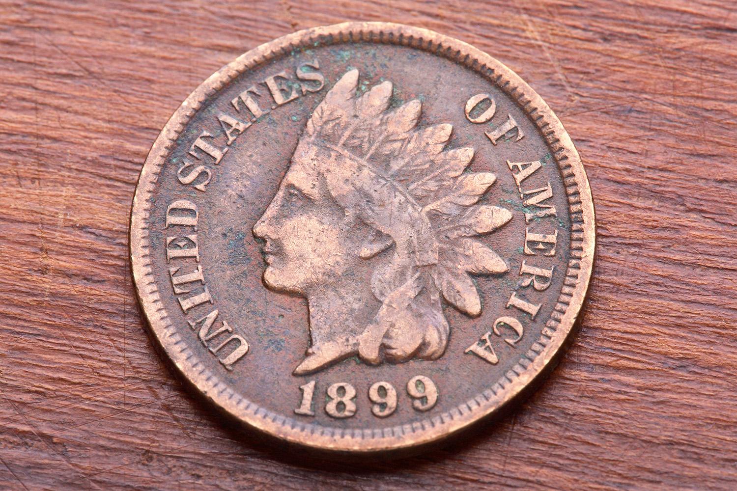 Sold at Auction: 1899 US Indian Head One Cent Coin