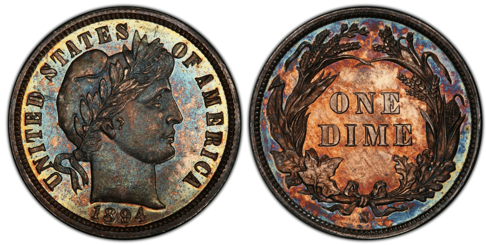 1894 S barber dime value