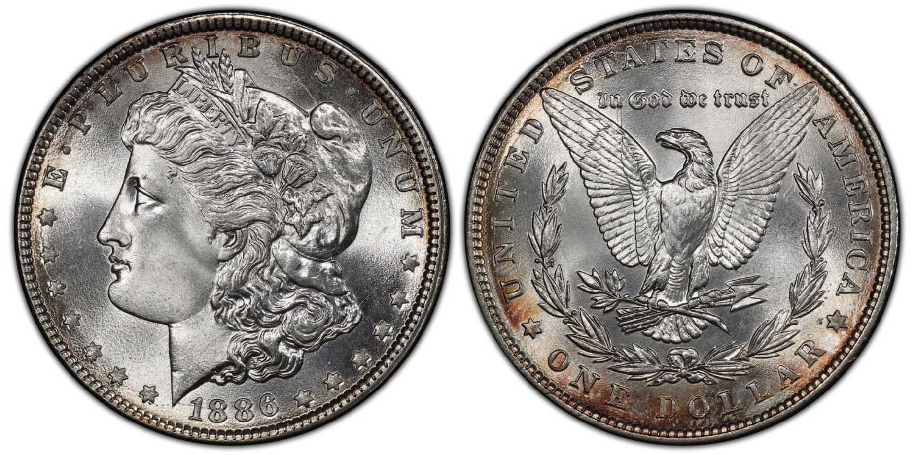 1886 morgan silver dollar value