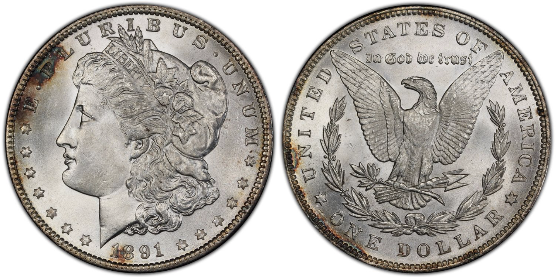 1891 Morgan silver dollar value