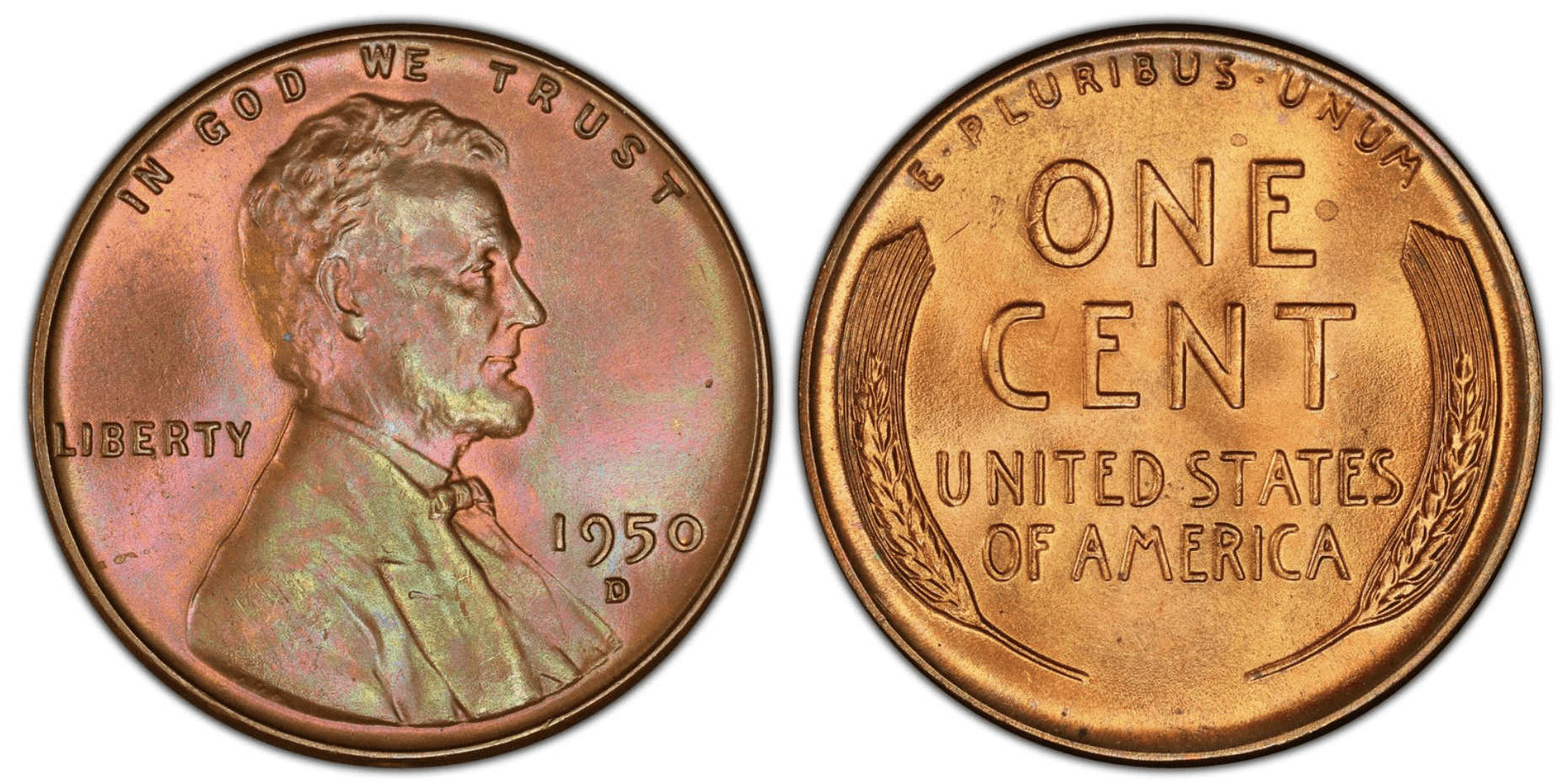 1950 D Wheat Penny value