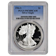 Buy 1986-S American Silver Eagle Coin PCGS PR70 DCAM | Bullion