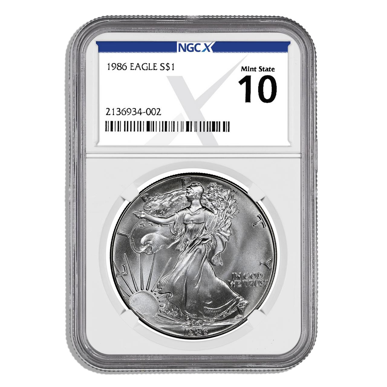 Buy 1986 Silver Eagle NGCX MS10 Online