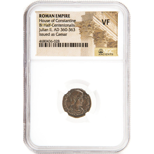 Roman AE of Julian II (As Ceaser) (AD 361-363) NGC (VF)