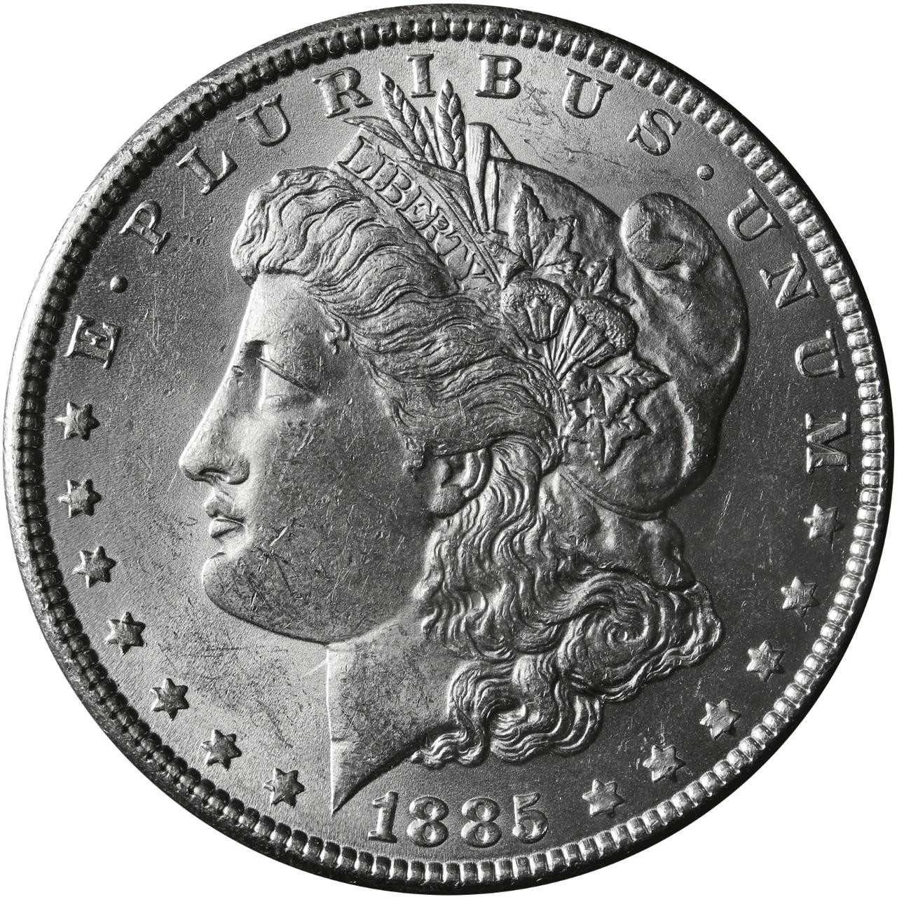 1885-P Morgan Silver Dollar Coin BU | Bullion Shark Rare Coins