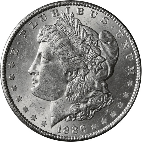 1886 Morgan Silver Dollar Coin BU | Bullion Shark Rare Coins