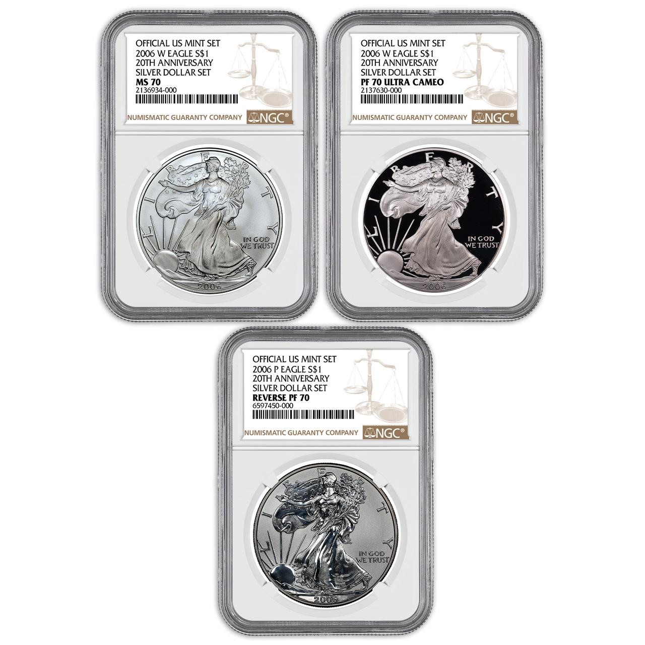 2006-W 20th Anniversary Gold Eagle NGC 70 Thomas Uram Signed