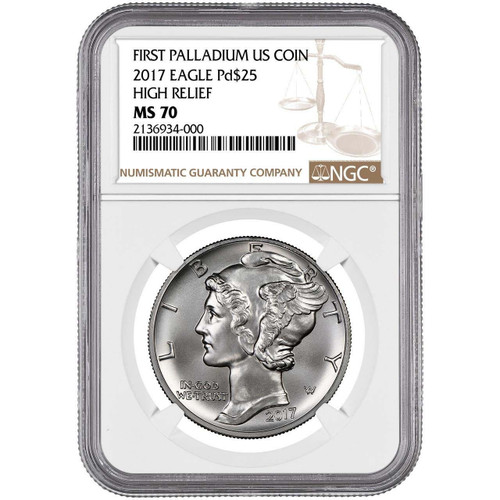 2017 $25 Palladium Eagle NGC MS70