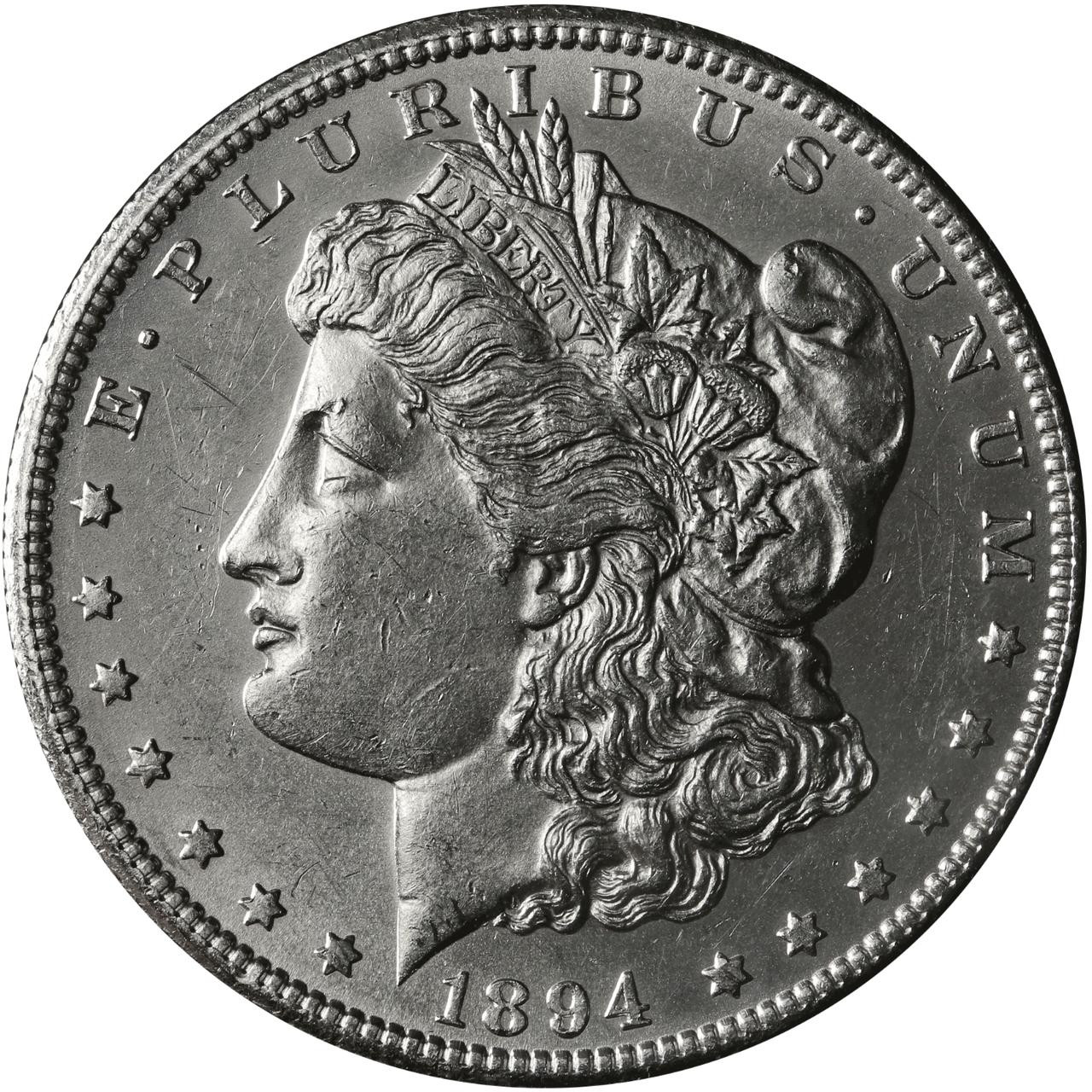 ハドソンモ-ゼル1930 1894-S Morgan Silver Dollar Brilliant Uncirculated - BU