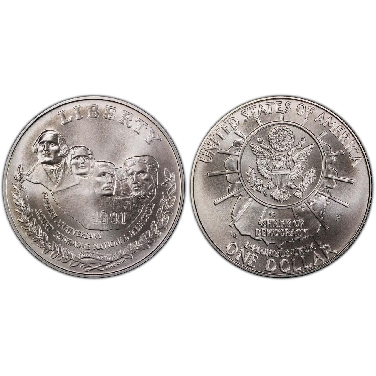 Buy 1991 Mt Rushmore Dollar Brilliant Uncirculated online at