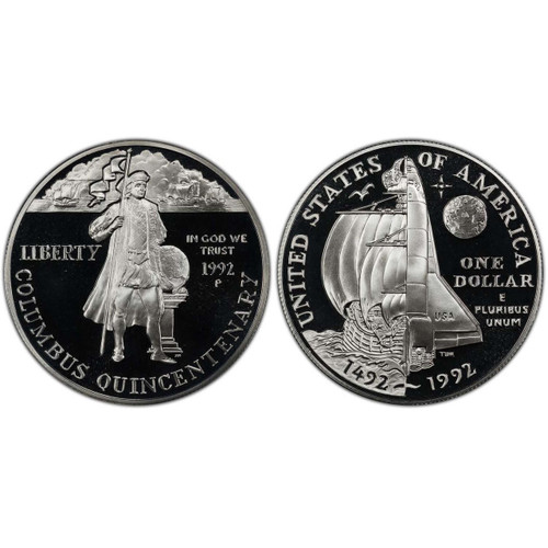 Buy 1992 Columbus Dollar GEM Proof online at Bullion Shark.