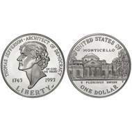 Buy 1993 Jefferson Dollar GEM Proof online at Bullion Shark.